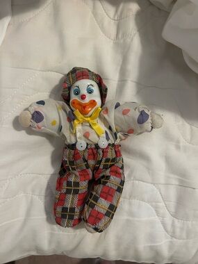 Vintage Porcelain Clown Doll
